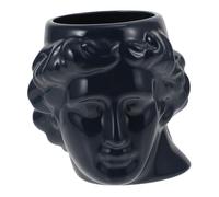 Didiseaon Retro Ancient Greek Ceramic Mug with David Sculpture Head Stoneware Household Cup with Handle Artistic Roman Style Blue Coffee Cup for Home and Office Gift