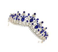 Didiseaon Retro Bridal Tiara Crown Headdress for Wedding Large Alloy Tiara Crown Women's Hair Accessory for Wedding