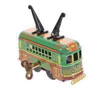 Didiseaon Retro Die Cast Friction Powered Pull Back City Bus for Boys and Tinplate Vintage Style Collectible Vehicle with Nostalgia Interactive Fun Decorative Play Car