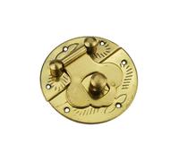Didiseaon Retro Round Brass Box Latch 3cm Easy to Install Golden Decorative Catch for Wooden and Wine Boxes Antique Style Hardware