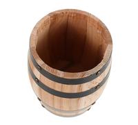 Didiseaon Retro Wooden Utensil Holder Compact Kitchen Storage Bucket Vintage Carbonized Oak Spoon Holder for Chopsticks Forks Silverware Organizer with Rustic Charm