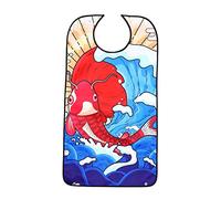 Didiseaon Reusable Adult Bib Waterproof Eating Apron Polyester Feeding Protector for Elderly Suitable for Bedridden or Flexible Users