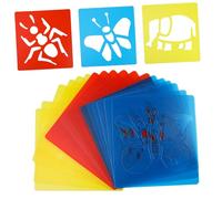 Didiseaon Reusable Animal Shape Stencil Set for Painting and Crafts with Pet Material, Versatile Application for Home Decor and Classroom Projects, Large Size Templates for Scrapbook and Random Color
