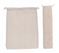 Didiseaon Reusable Drawstring 2pcs Bags Bread Linen Bakery for Shop