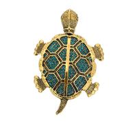 Didiseaon Rhinestone Embellished Tortoise Brooch Pin for Women and Fashion Accessory for Sweater Scarf Dress Bag Fade Resistant Jewelry Gift