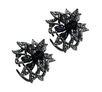 Didiseaon Rhinestone Hair Claw Clip Set for Women Metal Material Decorative Hair Accessory Flower Design