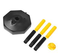 Didiseaon Road Isolation Pile Safety Warning Column High Reliability Plastic Guardrail with Eye-catching Two Colors for Residential Areas and Parking Lots