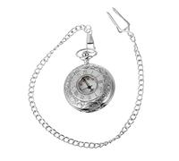 Didiseaon Roman Numeral Pocket Watch Engraved Chain Vintage Clock Necklace for Men Style and Birthday Gifts for Women