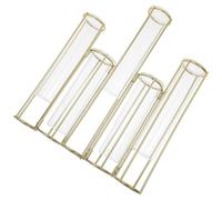 Didiseaon Rotatable Glass Tube Vase with Metal Frame for Stem Plants and Breath Hinged and Multifunctional Design for Flexible Flower Arrangements in Dining Room or Living Room
