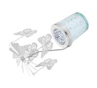 Didiseaon Rotating Metal Butterfly Candle Holder Tealight Carousel for Home Table Centerpieces Romantic Decorative Spinner for Moms Wives Silver Finish