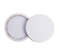 Didiseaon Round Cotton Canvas Panel with Wooden Frame Thick Stretched Oil Painting Surface for Acrylic Gouache Tempera DIY Art and Drawing Professional Tight Corner Finish White