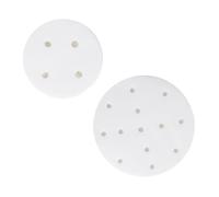 Didiseaon Round Steamer Liner Paper with Perforated Even Holes 200 Sheets Made of Silicone Paper Non-Sticky and Good Ventilation for Baking Buns and Dumplings in Steam Cabinet Or BBQ