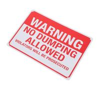 Didiseaon Rustic Iron No Dumping Allowed Sign with Legal Warning for Public Private Property Weather-resistant Safety Warning Sign for Residential and Commercial Use