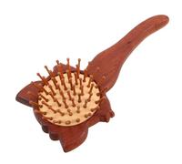 Didiseaon Sandalwood Massage Comb Paddle Brush Fox Shaped Natural Wooden Comb for Scalp Massaging for Women and Men