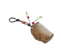 Didiseaon Sandalwood Mini Travel Comb with Bunny Portable Hair Brush for Keychain Bag Charm Elegant Pocket Detangler for Go Grooming