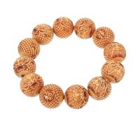 Didiseaon Sandalwood Prayer Beads Bracelet with Dragon Unisex Buddhist Wrist Jewelry for Daily Wear Wedding Party Graduation Accessory Handmade Wood Beaded Bracelet