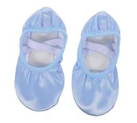 Didiseaon Satin Ballet Flats for Women and Soft Cushioned Sole Dance Shoes with Flexible Split Sole Enhanced Movement Precision for Ballet Practice Recital and Training Sky Blue