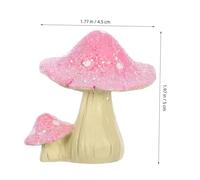Didiseaon Scale Miniature Mushroom Decor with Sparkling Finish Resin Dollhouse Furniture for Fairy Garden and Bjd Scenes Elegant Whimsical Micro Landscape Accessories