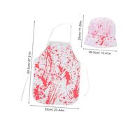 Didiseaon Scary Bloody Chef Apron and Hat Set Lightweight Breathable Fabric Halloween Horror Costume for Instant Roleplay and Comfortable Fit at Zombie and Horror Parties