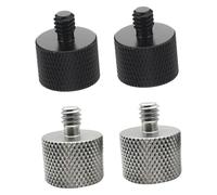 Didiseaon Screw Thread Adapter 1/4 Female to 5/8 Male Mic Stand Adapter Compact Design Sturdy Metal Construction for Microphone and Camera Mounting in Studio and Live Performance