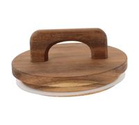 Didiseaon Sealed Wooden Lid with Silicone Ring and Handle for Wide Mouth Jars, Acacia Wood Dustproof Storage Jar Cover 100x100x50mm, Leakproof Multipurpose Canister Lid for Kitchen Food