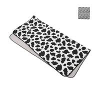 Didiseaon Self Adhesive Cow Pattern Cat Grooming Wrap Blanket for Nail Trimming and Medication Soft Breathable Polyester Swaddle to Reduce Struggles and Escape Suitable for Kittens and Salon
