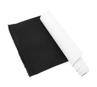 Didiseaon Self Adhesive Linen Book Cover 50x150cm Black Paper Backed Fabric for Bookbinding, Scrapbooking, School Book Protection and DIY Album Projects