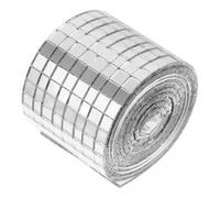 Didiseaon Self-Adhesive Mini Square Glass Mosaic Tiles DIY Wall Stickers with Pre-Cut Backing for Home and Ceiling Decoration Silver Mirror Tiles for Light Reflection and Space Enhancement