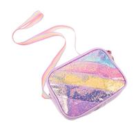 Didiseaon Sequin Crossbody Bag with Star Charm Lightweight Polyester Shoulder Bag with Adjustable Strap, Cute Heart-Shaped Glitter Purse, for Daily Use and Short Trips