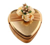 Didiseaon Set of 5 Heart Shaped Candy Boxes for Wedding Favour, Sturdy Tin Material with Sweet Design, for Wedding Presents and Party Decorations