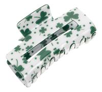Didiseaon Shamrock Pattern Claw Hair Clip for Women, Heart-shaped Three-leaf Clover Design, Hair Jaw Clip Decoration for St Patrick’s Day Accessories