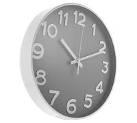 Didiseaon Silent Wall Clock with Plastic Glass Frame Large Round Design for Living Bedroom Office Mute Household Clock Easy to Install Home Decor Ornament