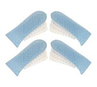 Didiseaon Silicone Height Increase Insoles with Simple Insertion and Removal 2 Pairs 5cm Heel Lift Inserts with Discreet Elevator Effect, 3 Layered Half Insoles for Men and Women