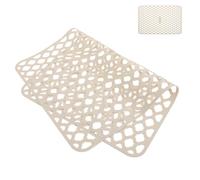 Didiseaon Silicone Refrigerator Liners Fridge Mats for Shelves Non-adhesive Shelf Liner Beige Non-slip Oilproof Washable Cupboard Cabinet Drawer
