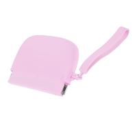 Didiseaon Silicone Small Purse Self-Closing Portable Coin Pouch for Women Light Purple Soft Touch Compact Storage Bag for Travel and Daily Use