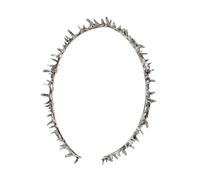 Didiseaon Silver Thorn Crown Headpiece Lightweight Comfortable Queen Costume Hair Accessory for Halloween Birthday Prom Party Cosplay and Festival Hair Accessories