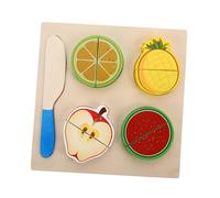 Didiseaon Simulation Fruit Cutting for Educational Pretend Play Puzzle for Year Old Boys and Removable Assembly Early Learning to Develop Fine Motor Skills and Cognition