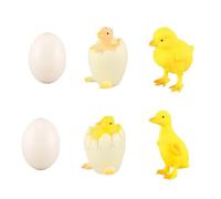 Didiseaon Simulation Poultry with Squeaky Chick and Duck Figures Realistic Growth Life Cycle Models with Eggs Educational Animals Teaching Model for Early Learning and Home Decoration