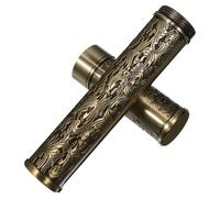 Didiseaon Single Cigar Holder Tube Metal Portable Airtight Humidifier Case Bronze with Cap Suitable for Travel and Outdoor Activities