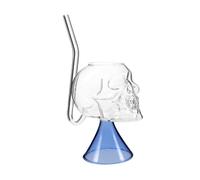 Didiseaon Skull Drinking Glass Cup Blue Base Stylish Wine Glass for Cocktails Whiskey Party Favor Household Wine Cup Simple Design for Weddings and Events