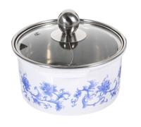 Didiseaon Small Stainless Steel Hot Pot with Lid, Safe and Comfortable Grip, Heat Retention, Elegant Design, for Kitchen and Restaurant Use, Small Soup Pot for Induction and Electric Hobs