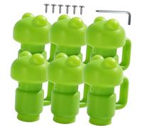 Didiseaon Small Trampoline Rod Covers PP Material Wear Resistant Replacement Pole Caps for Safety Net Attachment Compact Protective Parts for Trampoline Green