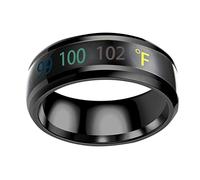 Didiseaon Smart Temperature Ring Fashion Jewelry for Women Couples Ring Temperature Display Chic and Unique Design
