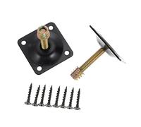 Didiseaon Sofa Connector with Screws Black Iron Flat Mounting Plate and Raise Sofa Height Protect Furniture Legs for Wooden Furniture Legs Chair Table