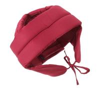 Didiseaon Soft Elderly Protective Helmet for Seniors with Fall Protection and High Visibility, Cotton Material, Adjustable Fit for Everyday Mobility and Sports, Red Protective Headgear