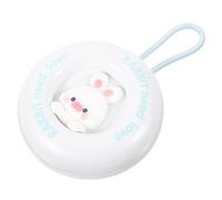 Didiseaon Soft Silicone Scalp Brush Shampoo Massager for Children Cartoon Design White Shy Bunny Hair Care Scalp Exfoliator Itch Relief Shower Hair Scrubber