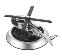 Didiseaon Solar Energy Rotating Car Aromatherapy Diffuser in Helicopter Shape, Silver Aluminium and Zinc Alloy Material, Stylish Modern Car Decor Accessory for Dashboard Fragrance
