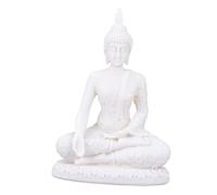Didiseaon Southeast Asian Resin Sitting Buddha Statue Decorative Ornament for Home and Office Meditating Buddhist Figurine with Sacred Cultural Design Indoor Feng Shui Decor and Gift