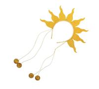 Didiseaon Sparkling Sun Flame Headband for Women Glittering Fire Costume Crown with Creative Festival Hair Accessory for Halloween Rave Parties and Dress-up Events