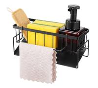 Didiseaon Sponge Holder for Kitchen Sink: Sink Caddy Organizer Rack Countertop Kitchen Dish Soap Caddy with Drain Faucet Organizer Essentials Storage Rack Gadgets for Sponges and Dishcloths